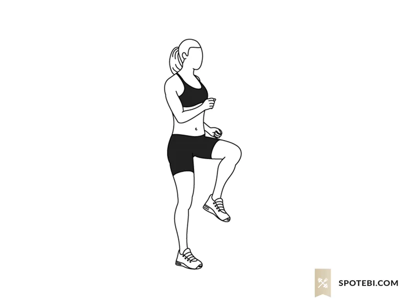 high knees gif